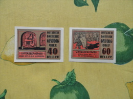 NOTGELD 60 Heller E 40 Heller  Austria Osterreich N.2 Pezzi Untersbergagen GRUDIG  Splendida GRAFICA - Autres - Europe