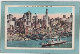 NEW  YORK   -  AEROPLANE  VIEW  OF  LOWER  MANHATTAN  - - Manhattan