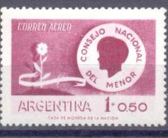 1958. Argentina, Mich.668,Consejo National Del Menor, 1v,  Mint/** - Posta Aerea