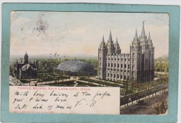 SALT  LAKE  CITY  -  TEMPLE  SQUARE  -  1904  -  CARTE  PRECURSEUR  - ( Défaut Angle Haut Gauche ) - Salt Lake City