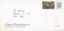 Denmark GREVE DYREHOSPITAL 2006 Cover Brief To ISHØJ WWF Panda Issue Vignette Attached Spiralbørsteorm - Cartas & Documentos