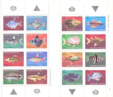 1987. Argentina, Mich.1871-86, Fishes Of Argentina, 2  Sheetlets, Mint/** - Hojas Bloque