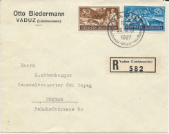 ENVELOPPE RECOMMANDEE DE 1937 POUR LA SUISSE AVEC 2 TIMBRES - Brieven En Documenten