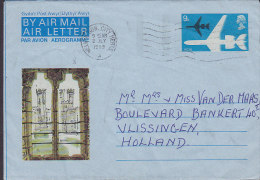 Great Britain Postal Stationery Ganzsache Entier Air Letter Aerogramme WELWYN GARDEN Herts 1969 To Holland - Luftpost & Aerogramme