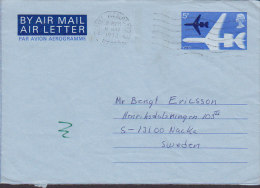 Great Britain Postal Stationery Ganzsache Entier Air Letter Aerogramme HEMEL HEMPSTEAD Herts 1972 To Denmark - Luftpost & Aerogramme