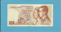 BELGIUM - 50 FRANCS - 16.05.1966 - P 139 - Sign. 21 - King Baudouin I And Queen Fabiola - BELGIE BELGIQUE - 50 Francos