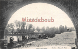 78 - CHATOU - Sous Le Pont   - écrite 1906 -   2 Scans - Chatou