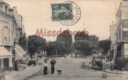 78 - CHATOU - La Rue Du Chemin De Fer Et La Rue De Croissy - écrite 1909   -   2 Scans - Chatou