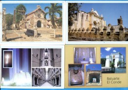 Pepublic Dominica - Lot Of  4 Unused  Postcards. Church , église - Dominicaanse Republiek