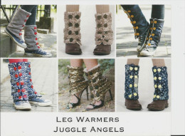 Carte Publicitaire, Leg Warmers, Juggle Angels , Baskets, Bottes, Chaussures, Talons Aiguilles Dos Imprimé - Mode