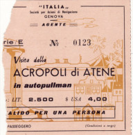 TRANSATLANTICO  " RAFFAELLO "  1965  /   Ticket - Biglietto Escursione - Europe