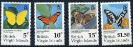 ILES VIERGES Papillons (Yvert  N° 688/91) ** MNH Perforate - Butterflies