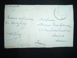 CP DE SVALBARD KINGS BAY Datée 11 Août 36 (timbre-poste Arraché) + Cachet: CROISIERES Des CHARGEURS REUNIS / FOUCAULD - Maritime Post