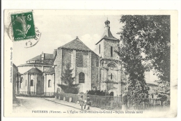 Cp, 86, Poitiers, L'Eglise St-Hilaire-le-Grand, Façade Latérale Nord, Voyagée - Poitiers