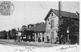 95 Groslay La Gare Animée Carte Precurseur - Groslay