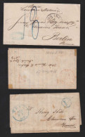 USA 1846-80   3 Stampless Covers - …-1845 Vorphilatelie