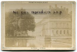 - Photo Très Ancienne - Fontainebleau, Le Palais, L'Étang, Sur Carton épais, BE, Scans. - Old (before 1900)