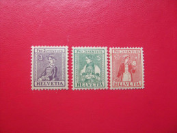 SUIZA 1917, YVERT 154-56, **MNH** - Unused Stamps