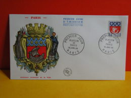 FDC- Blason De Paris, Anciennes Armoiries De La Ville - Paris - 16.1.1965 - 1er Jour, Cote 3,50 € - 1960-1969
