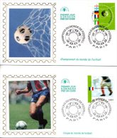 FRANCE. N°3483-4 De 2002 Sur 2 Enveloppes 1er Jour (FDC's). Champions Du Monde De Foot/Emission Commune. - Other & Unclassified