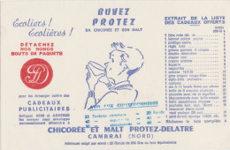 Buvard :  Buvez PROTEZ - Sa Chicorée Et Son Malt - Koffie En Thee