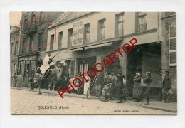 SOLESME-Cafe De La Hure-Chameau-Animation-Periode Guerre 14-18-1 WK-Frankreich-France-59-Feldpost 42- - Solesmes