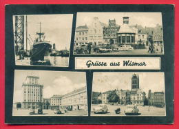 159217 / GRUSSE AUS WISMAR - SHIP PORT , CAR , MOTOR BIKE , - Germany Allemagne Deutschland Germania - Wismar