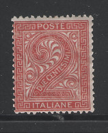 REGNO D'ITALIA - 1863 - CIFRA - Valore Nuovo S.t.l. Da 2 C. Bruno Rosso, Tiratura Torino - In Buone Condizioni. - Neufs