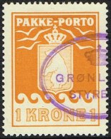 1937. PAKKE PORTO. 1 Kr. Yellow. Andreasen & Lachmann Litho. Perf. 11. (Michel: 14) - JF163895 - Paketmarken