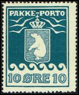 1916. PAKKE PORTO. 10 øre Blue. Thiele. Perf 11 ½. Karton-paper. Issued: 10 000. (Michel: 7A) - JF171307 - Paketmarken