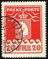 1937. PAKKE PORTO. 20 øre Red. Schultz. Perf 10 3/4. Steelcancel GRØNLANDS STYRELSE X. 37  (Michel: 9B) - JF171312 - Colis Postaux