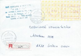 TIMBRES - LETTRE RECOMMANDÉE - (MARCOPHILIE) - PORTUGAL - EMA (EMPREINTES MACHINES) - ALVITO 28-05-93 - Franking Machines (EMA)