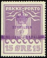 1916. PAKKE PORTO. 15 øre Violet. Thiele. Perf 11 ½. Imperforated At One Side. Scarce.S... (Michel: 8A) - JF171320 - Paketmarken