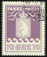 1937. PAKKE PORTO. 70 øre Pale Violet. Andreasen & Lachmann Litho. Perf. 11. Steelcance... (Michel: 13) - JF171353 - Spoorwegzegels