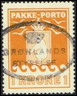 1937. PAKKE PORTO. 1 Kr. Yellow. Andreasen & Lachmann Litho. Perf. 11. GRØNLANDS STYREL... (Michel: 14) - JF171350 - Pacchi Postali