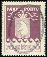1937. PAKKE PORTO. 70 øre Red Violet. Andreasen & Lachmann Litho. Perf. 11. GRØNLANDS S... (Michel: 13) - JF171352 - Spoorwegzegels