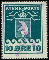 1916. PAKKE PORTO. 10 øre Blue. Thiele. Perf 11 ½. GRØNLANDS STYRELSE. (Michel: 7A) - JF171345 - Paketmarken