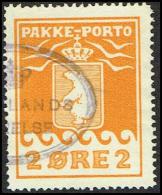 1916. PAKKE PORTO. 2 øre Yellow. Thiele. Perf 11 ½. GRØNLANDS STYRELSE. (Michel: 5A) - JF171373 - Spoorwegzegels