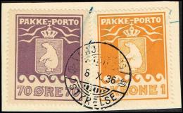 1930. PAKKE PORTO. 70 øre Violet. Thiele. Perf 11 ½. + 1 Kr. Steel Cancel GRØNLANDS STY... (Michel: 10A) - JF171383 - Colis Postaux