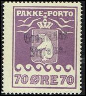 1930. PAKKE PORTO. 70 øre Violet. Thiele. Perf 11 ½. Grønlands Styrelse. (Michel: 10A) - JF171315 - Paketmarken