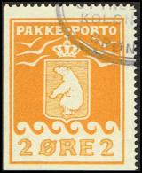 1916. PAKKE PORTO. 2 øre Yellow. Thiele. Perf 11 ½. Imperforated On Two Sides (Michel: 5A) - JF171394 - Colis Postaux