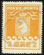 1916. PAKKE PORTO. 2 øre Yellow. Thiele. Perf 11 ½. GRØNLANDS STYRELSE. (Michel: 5A) - JF171369 - Paketmarken