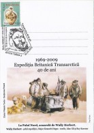 11313- FIRST BRITISH ARCTIC EXPEDITION, SLEIGH DOGS, SPECIAL POSTCARD, 2009, ROMANIA - Arktis Expeditionen