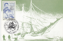 11315- BELGICA ANTARCTIC EXPEDITION, E. RACOVITA, SHIP, MAXIMUM CARD, 1998, ROMANIA - Expéditions Antarctiques