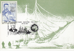 11316- BELGICA ANTARCTIC EXPEDITION, E. RACOVITA, SHIP, WHALE, MAXIMUM CARD, 1998, ROMANIA - Antarctische Expedities