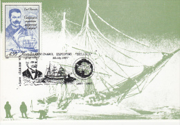 11316- BELGICA ANTARCTIC EXPEDITION, E. RACOVITA, SHIP, WHALE, MAXIMUM CARD, 1998, ROMANIA - Expéditions Antarctiques