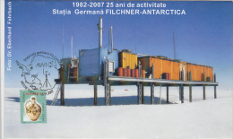 924FM- FILCHNER- GERMAN ANTARCTIC STATION, SPECIAL COVER, 2007, ROMANIA - Onderzoeksstations