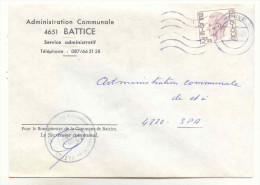 Commune De BATTICE - Enveloppe Affranchie 3,25 Frs  *COB 1753* - Oblitération HERVE - Autres & Non Classés