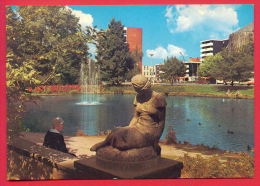 159229 / Wilhelmshaven - IM KURPARK , STATUE WOMAN LAKE  - Germany Allemagne Deutschland Germania - Wilhelmshaven