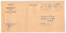 Commune De HEUSY - Franchise Postale Ministère De La Justice - Police Communale - Flamme ESPERANTO - Autres & Non Classés